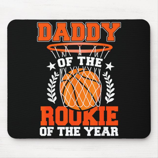 Mousepad Daddy Of Rookie 1st Basketball Bday Theme Matching (Frente)