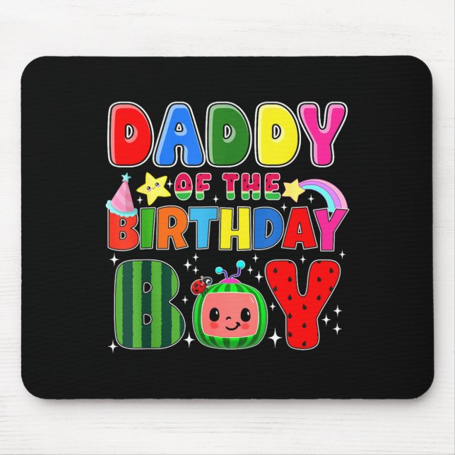 Mousepad Daddy Of The Birthday Boy Melon Family Matching Fu (Frente)