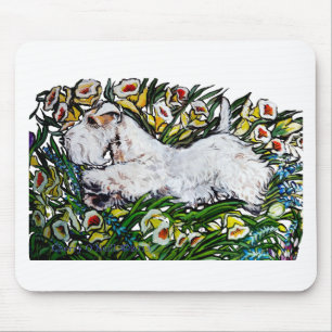 Mousepad Daffodils de Sealyham Terrier