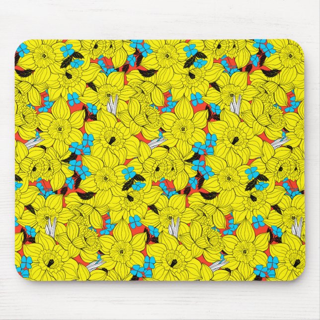 Mousepad Daffodils primavera floral (Frente)