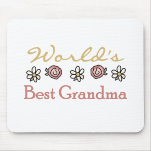 Mousepad Daisies e Rosas World Best Grandma