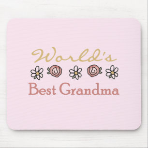 Mousepad Daisies e Rosas World Best Grandma