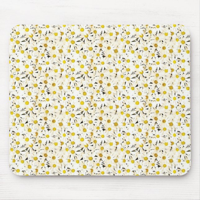 Mousepad Daisies Elegante Modelo amarelo-amarelo moderno (Frente)