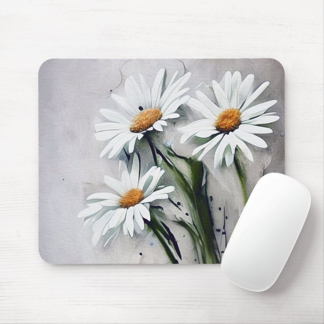 Mousepad Daisies On Grunge (Com mouse)