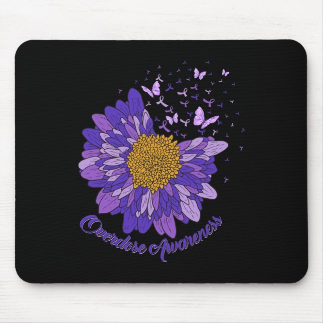 Mousepad Daisy Butterfly Roxo Sobredosagem Sensibilização 3 (Frente)
