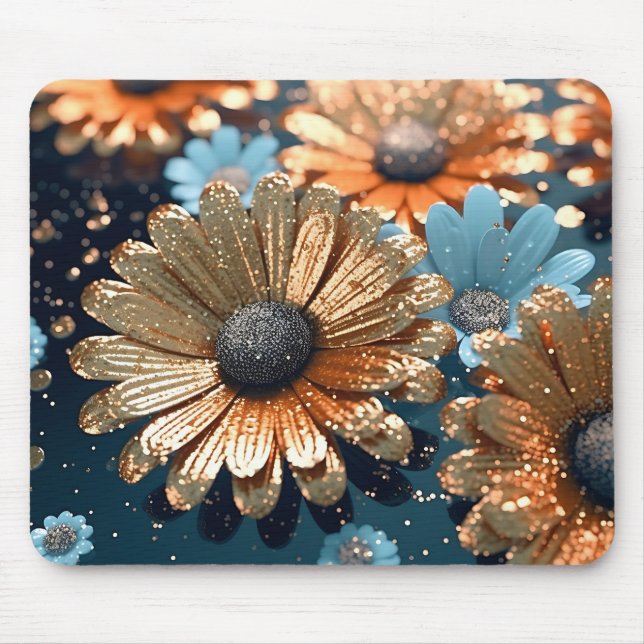 Mousepad Daisy Dourada 3D (Frente)