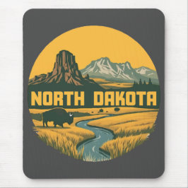 Mousepad Dakota do Norte Estados Unidos da América