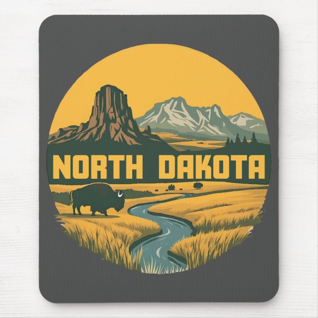 Mousepad Dakota do Norte Estados Unidos da América (Frente)