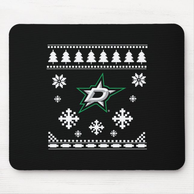 Mousepad Dallas Stars Ugly Christmas Sweater Holidaze (Frente)