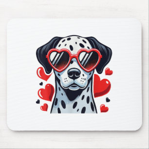 Mousepad Dalmácia Heart Gles Cute Day Dog Love