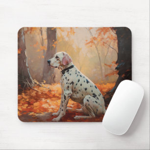 Mousepad Dalmácia nas Folhas do outono é inspiradora