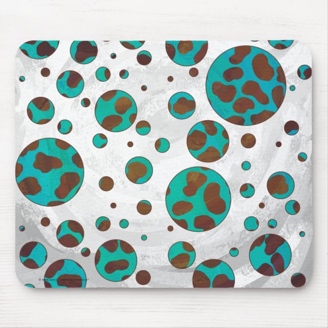 Mousepad Dalmaciano Brown e Teal Impressão (Frente)