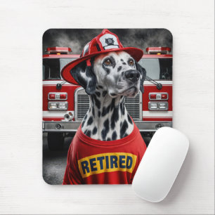 Mousepad Dalmama Vestindo Camisa Aposentada