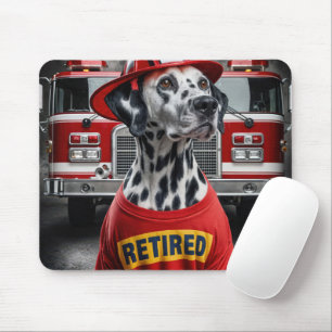 Mousepad Dalmama Vestindo Camisa Aposentada