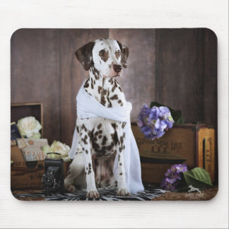 Mousepad Dalmatian de viagem do mundo elegante