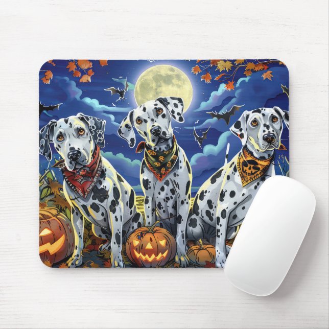 Mousepad Dalmatiano Halloween Assustador (Com mouse)