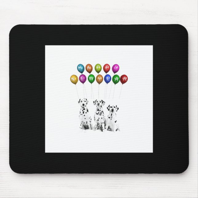 Mousepad Dalmatians Wishing Happy New Year 2016  (Frente)