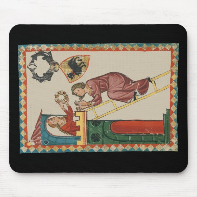 Mousepad Dama Dando Presente ao Pretendente, Século XIV (Frente)