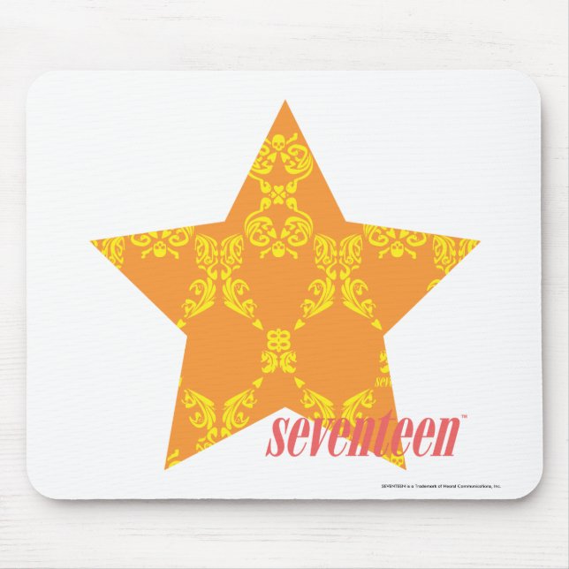 Mousepad Damasco 3 laranja-amarelos (Frente)