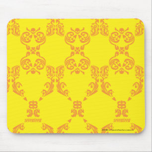Mousepad Damasco amarelo alaranjado