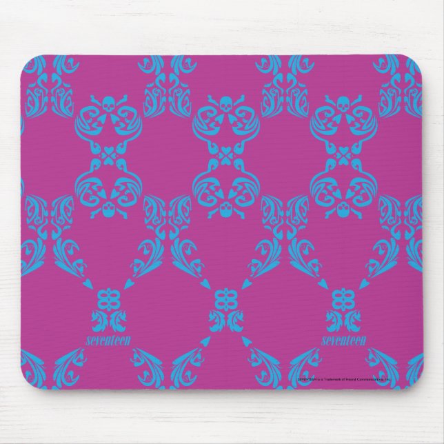 Mousepad Damasco Aqua-Roxo (Frente)
