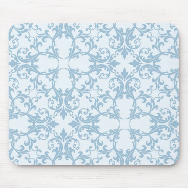 Mousepad Damasco azul pálido (Frente)