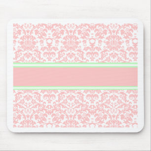 Mousepad Damasco cor-de-rosa