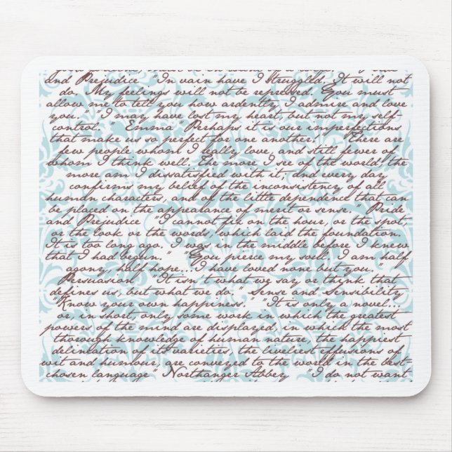 Mousepad Damasco de Jane Austen (Frente)