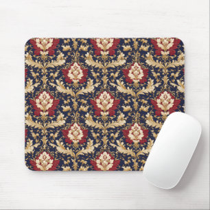 Mousepad Damasco Floral Art Nouveau Dourado