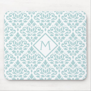 Mousepad Damasco Grande Ptn DE Azul do rolo no peso