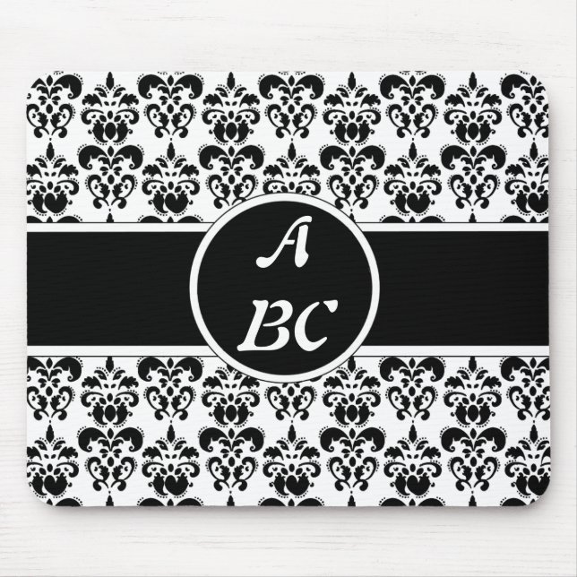 Mousepad Damasco Preto (Frente)