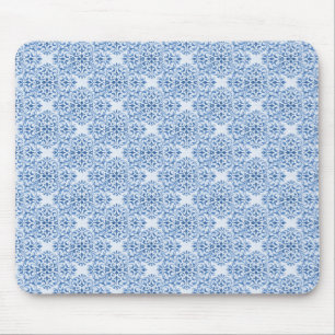 Mousepad Damasco sofisticado Mousepad, luz - azul
