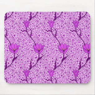 Mousepad Damasco, violeta e orquídea da tulipa de Nouveau