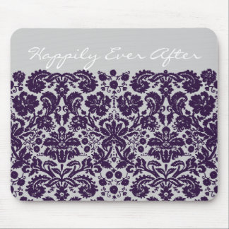 Mousepad Damask Purple Wedding