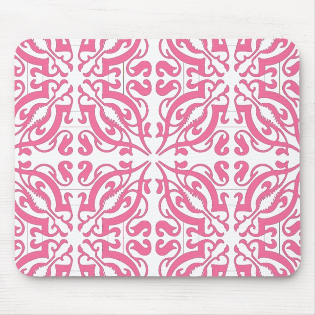 Mousepad DAMASK - Rosa (Frente)