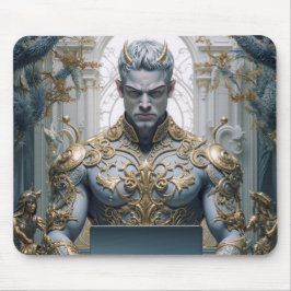 Mousepad Dämonischer Krieger am Laptop Fantasy