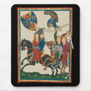 Mousepad Damsel Em Perigo, Arte Medieval Do Século 14
