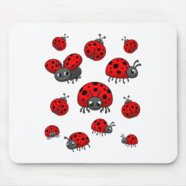 Mousepad Damybugs Art Para Garotinha Menino Criança Toddler (Frente)