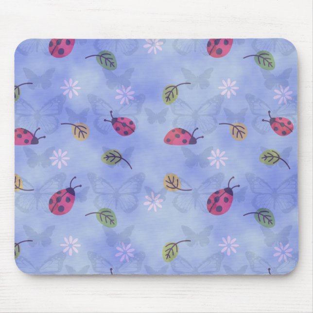 Mousepad Damybugs Flores e Folhas (Frente)