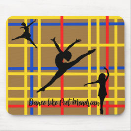 Mousepad Dança como Piet Mondrian Modern Art