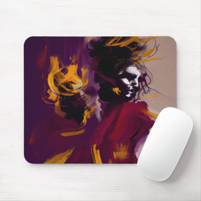 Mousepad Dança Da Mente – Figura Abstrata Expressiva (Com mouse)