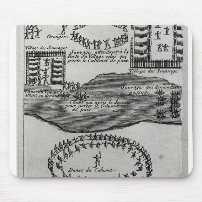 Mousepad Dança da tubulação de paz do Iroquois (Frente)