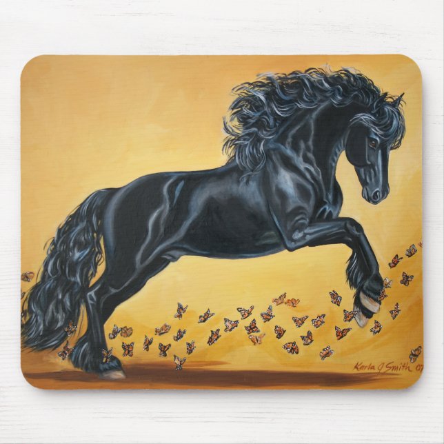 Mousepad Dança do verão com borboletas (Frente)