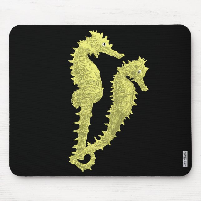 Mousepad Dança Dos Cavalos-marinhos (Amarelo) (Frente)