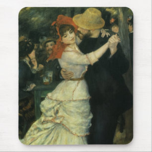 Mousepad Dança em Bougival por Pierre Renoir, arte do