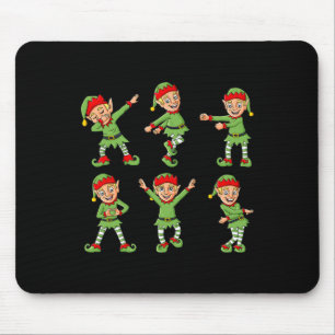 Mousepad Dançando Elf Dance Challenge Meninas Crianças Xmas