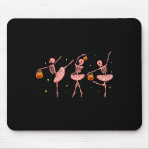 Mousepad Dançando esqueleto Ballerina Halloween Jack O Lant