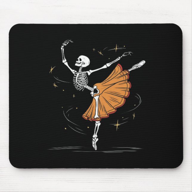 Mousepad Dançando esqueleto Llerina Llet Dance Halloween (Frente)