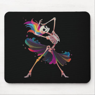Mousepad Dançando esqueleto Rainbow Ballerina Halloween