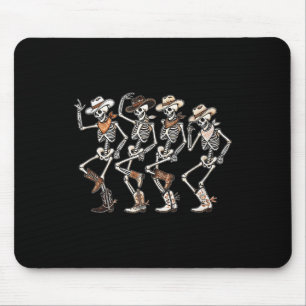 Mousepad Dançando Skeleton Cowboys Western Country Rodeo Ha